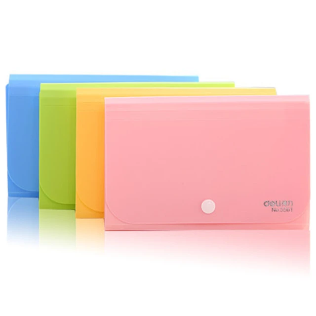 Mini Plastic A6 File Folder 13 Grid Large Expanding Wallet Document