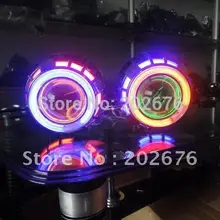 DLAND Двойной Ангел глаз би-ксенон мини HID проектор объектив, цвета выбираются