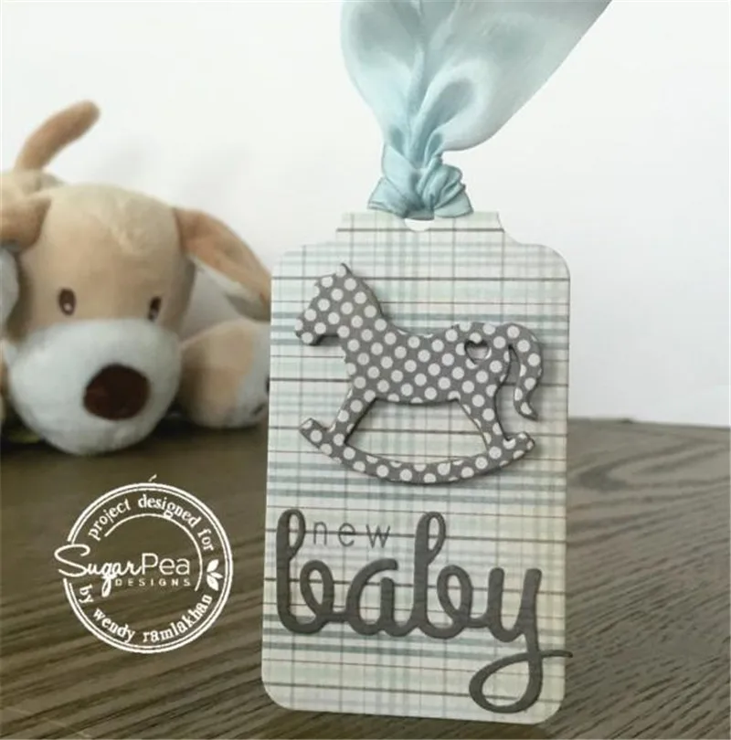 

Naifumodo Baby Cloth Horse Metal Cutting Dies Stencil Cutting Scrapbooking for Card Making Decorative Album Photo Frame Crafts