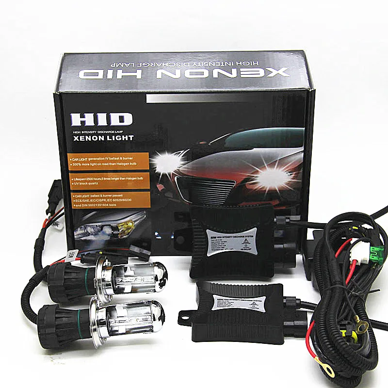 Bixenon HID H4 Hi Lo Lamps DC 55W H4 Bi xenon H4 3 Bulb Replacement Headlight