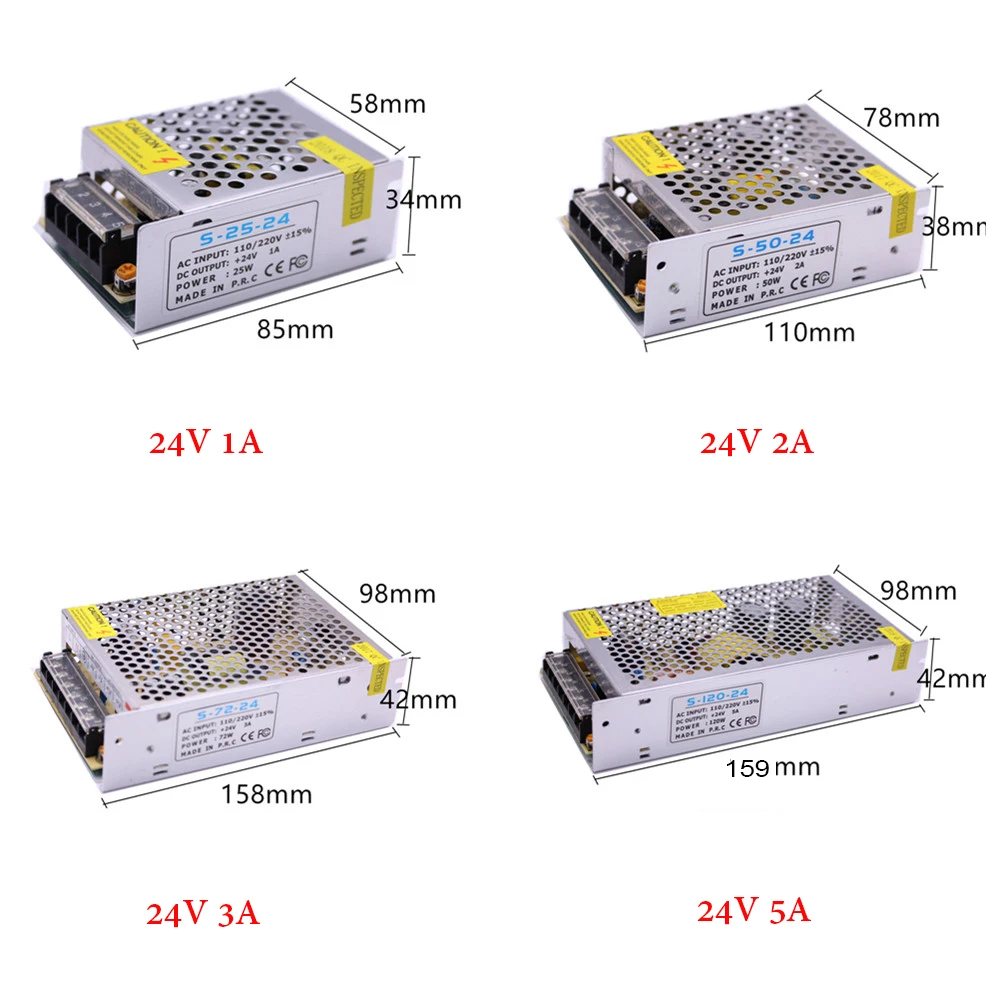 AC110 ~ 220 V к DC 5 V 12 V 24 V Питание светодиодный преобразовать коммутации адаптер 1A 2A 3A 5A 10A 15A 20A 30A 50A Источники питания трансформатор