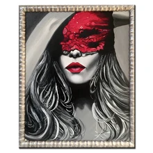 DIY 3D Алмазная картина женская маска сексуальная губы полная квадратная Алмазная вышивка крестиком полная Мозаика из круглых бриллиантов фото на заказ