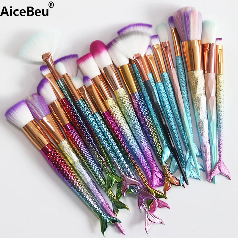 

AiceBeu 1 pc Make Up Foundation Eyebrow Eyeliner Blush Brush Mermaid Makeup Brush Diamond brush Cosmetic Concealer Tool