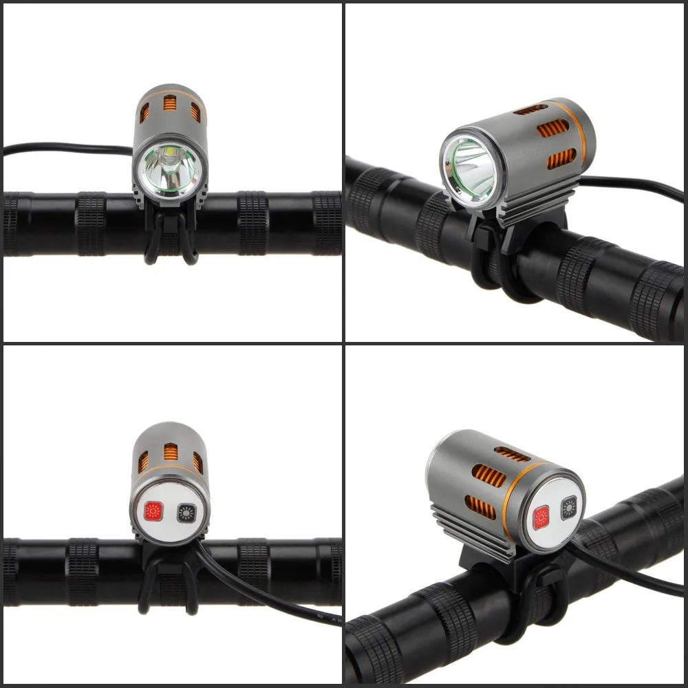 Discount 2000Lm L2 LED Front Bicycle light MINI Bike Led Light Headlamp Headlight without Battery Set 6