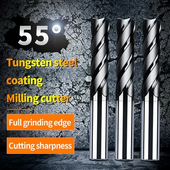 

Augusttools Endmill fresa cnc HRC55 4 Flute Alloy Carbide Tungsten Steel Milling Cutter End Mill Milling Tools 4mm 6mm 10mm 12mm