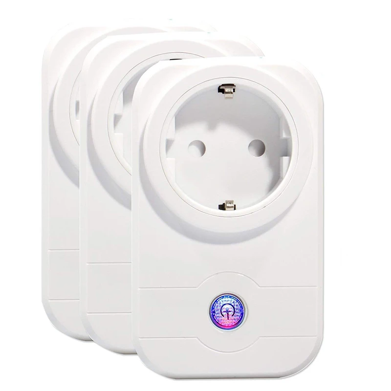

3pcs Wireless Remote Control WiFi Sockets Smart Plugs For Home Automation AC 100 - 240V Portable Overcurrent Protection Plugs