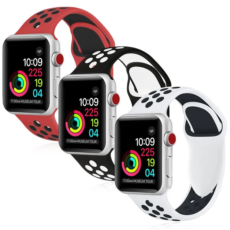 

Braceleter Sport Band for Apple Watch 42mm 38mm Soft Silicone Strap Replacement Wristbands for iWatch Sports NIKE+ Series 3/2/1