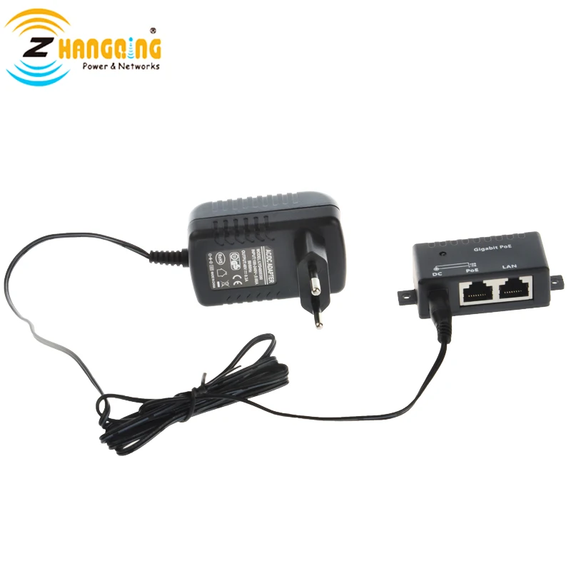 

Single port Gigabit PoE Injector with 48V 15W EU Plug for Access Point