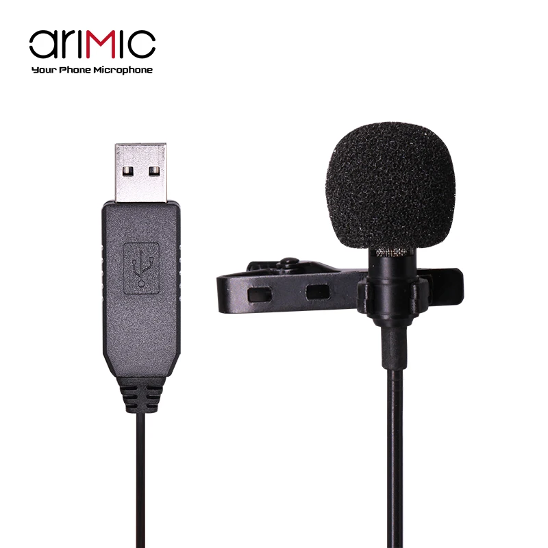 AriMic 1.5M USB Microphone Recording Lavalier Lapel Omnidirectional