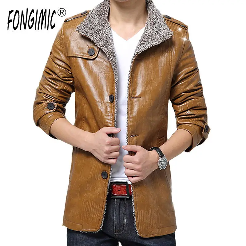 FONGIMIC New Men Outerwear Coats Men Fashion Single