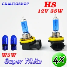 Hippcron из 2 предметов 12 V 35 W H8 галогенная лампа+ из 2 предметов 501 W5W T10 натуральный синий лампа сверхбелое стекло ксеноновые автомобильные фары