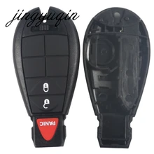 jingyuqin 3 Buttons Remote Case Key Shell For Jepp Chrysler 300 Town Country Dodge Challenger Charger