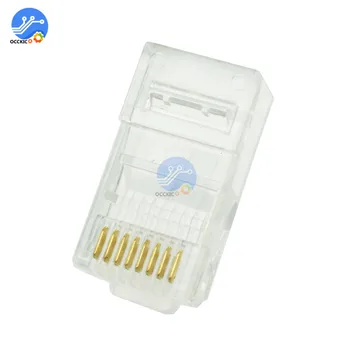 

20Pcs Gold Plated RJ45 Net Network Cables Modular Plug Cat5 CAT5e Connector Unshielded Modular RJ45 Plug Terminals for Ethernet