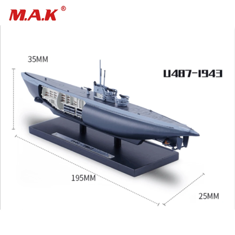 

Cheap Kid Toys 1/350 Scale ATLAS U487-1943 World War II Submarine Ship Model for Children Collectible Gift