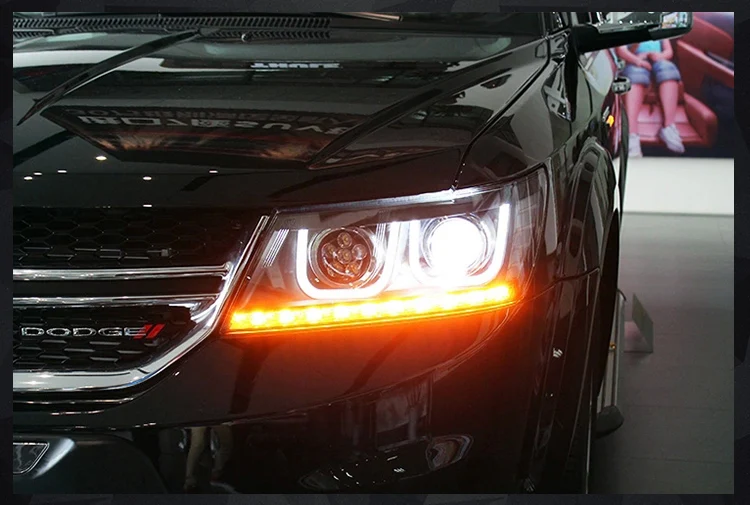 AKD автомобильный Стайлинг фара для Dodge Journey JCUV фары Freemont Светодиодный фонарь H7 D2H Hid вариант Ангел глаз биксеноновый луч
