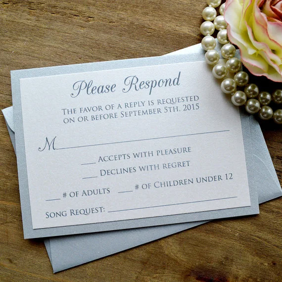  Silver and Blush Wedding Invitation with White Lace and Antique Pink Ribbon and Silver Rhinestone C - 32760525035