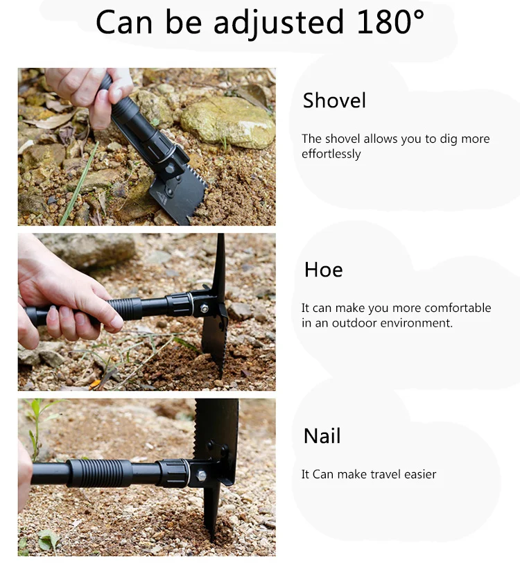 Ferramenta ao ar pá de Acampamento Hewolf Multi Livre Caminhadas Sobrevivência Militar Hatchets Dobrável Portátil Pás Equipamentos Acampamento 3 Estilo 7 pá de acampamento sobrevivência militar hatchets dobrável