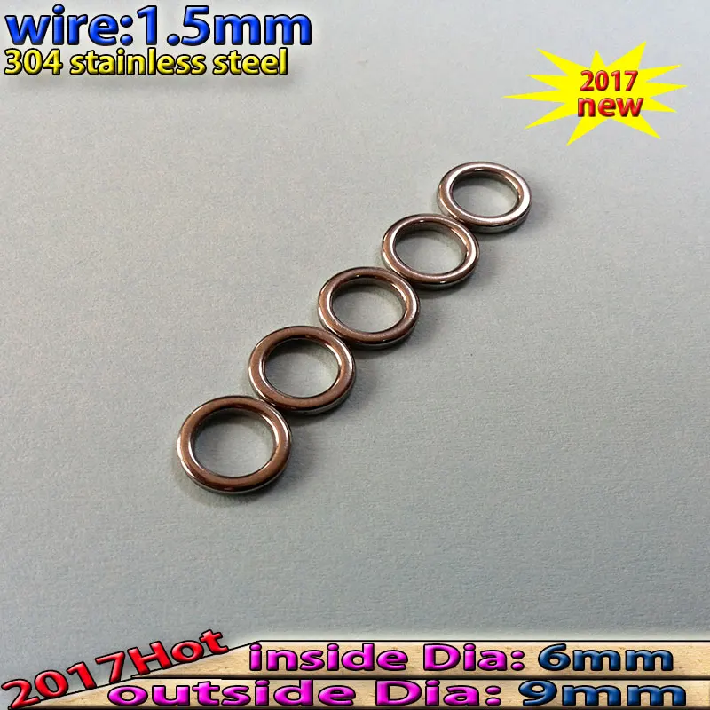 

2017new fishing solid ring 1.5mm6mm9mmm 500pcs/lot TEST 268KG Professional so trust