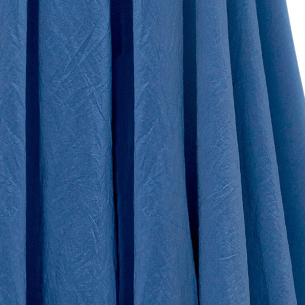 Страусиная Женская юбка длинная Макси однотонная трапециевидная свободная синяя Повседневная достойная Новая модная летняя длинная юбка под нее