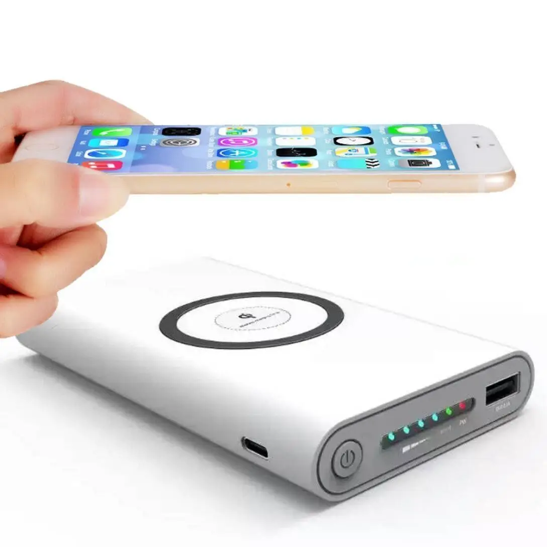 

DIY 8000mAh Power Bank 2 in 1 Wireless Charger Case Portable No Battery