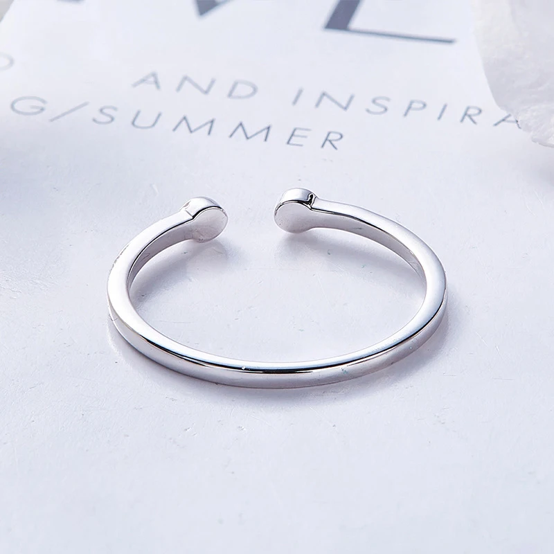 BAFFIN простое модное Открытое кольцо с регулируемыми кристаллами от Swarovski для женщин, Свадебные вечерние серебряные аксессуары для пальцев