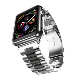 Ремешок из нержавеющей стали для Apple watch band Series 4 3 2 1 correa aplle watch 42 мм 38 мм ремешок для часов Iwatch 44 мм 40 мм наручный ремень