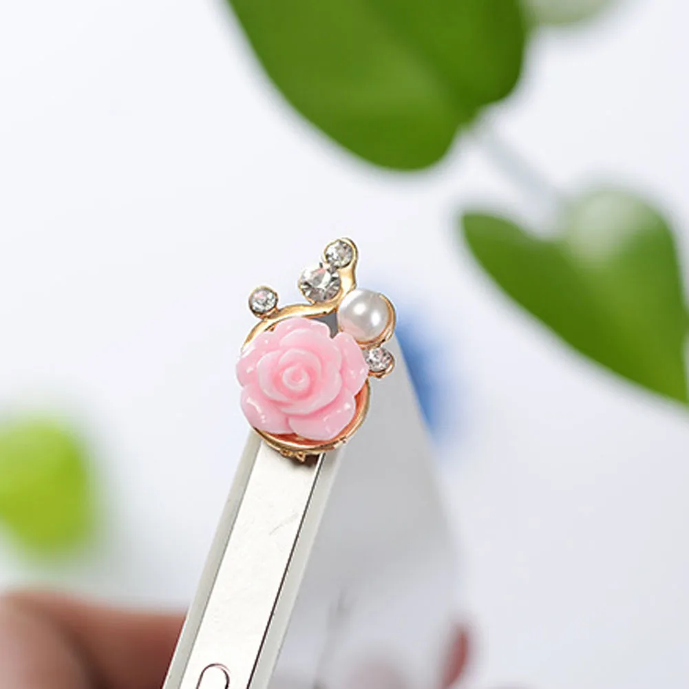 

Flower Rhinestone Anti Dust Plug Mobile Phone Dustproof Plug For iPhone For Samsung For Huawei For Xiaomi 3.5mm Earphone