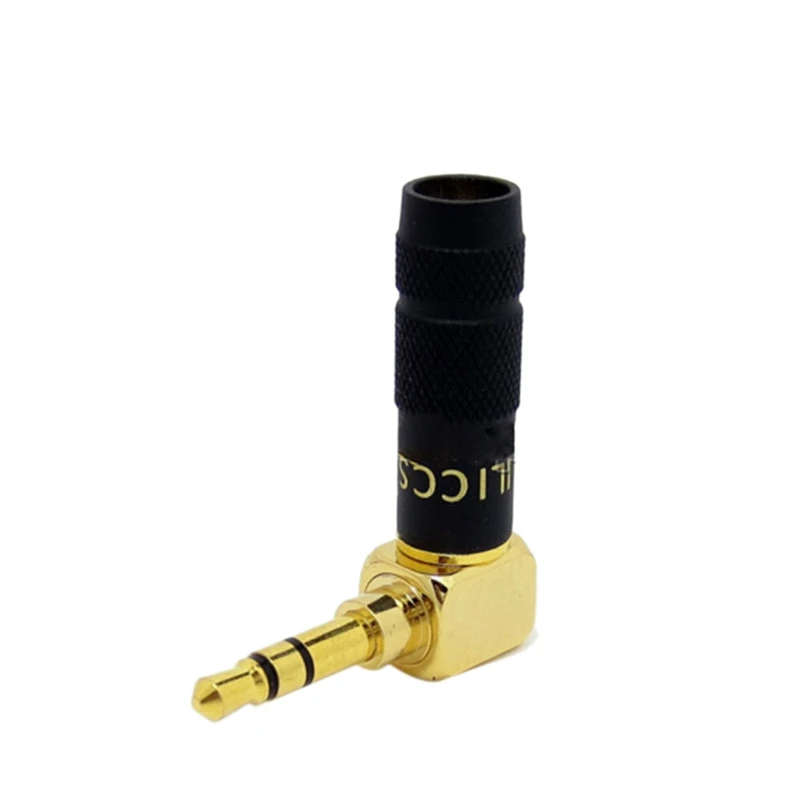 

3.5mm Pure Copper Gold Plated Plug Headphone Repair Welding Head L Elbow