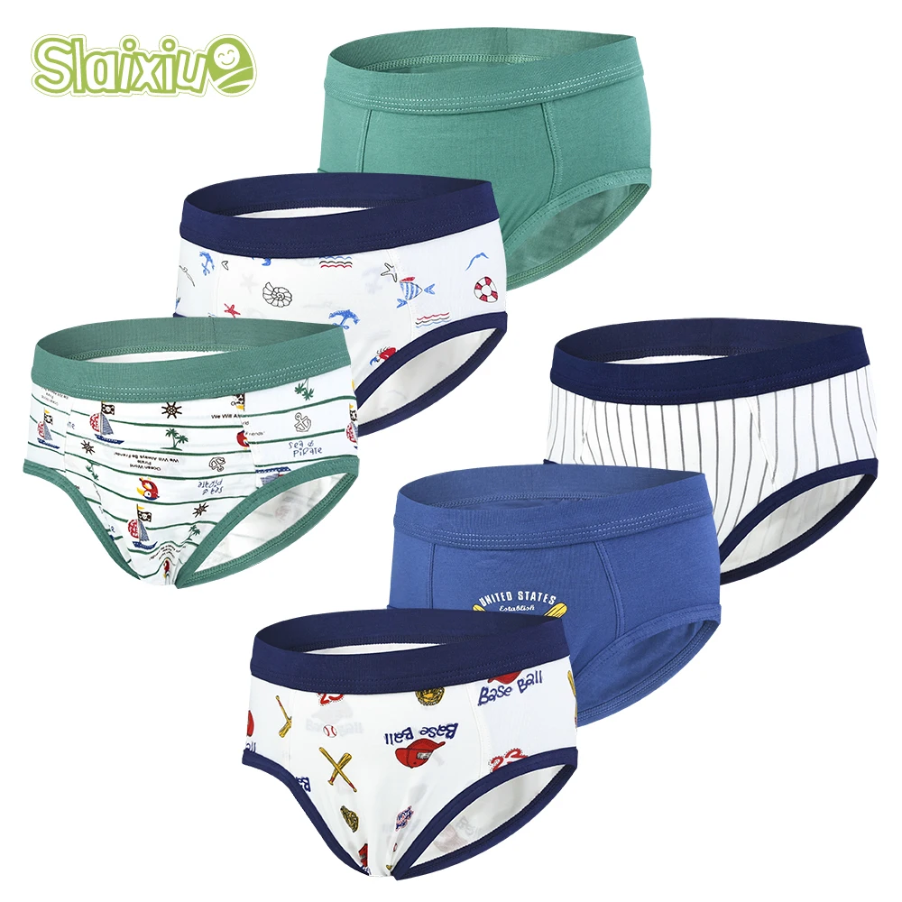 

6 Pcs/lot Soft Cotton Boys Underwear Kids Boxer Briefs For Boys Children Panties Cartoon Teenager Shorts Pants For 2-10Years Old