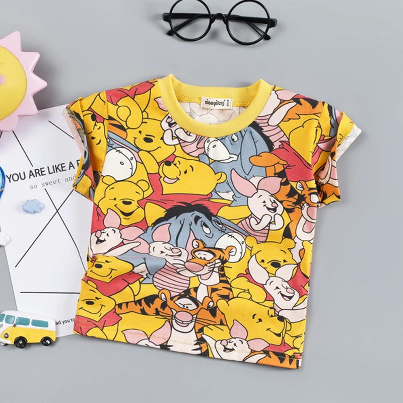 

baby boy summer t-shirt cartoon printed top for 1 2 3 4 years Kids summer clothes soft and fashion children costume