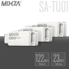 High Speed MIXZA SA-TU01 USB3.0 Type-C USB Flash Drive 32GB OTG Dual Plug PenDrive Mini USB Stick Type-C U Disk for Smart Phone