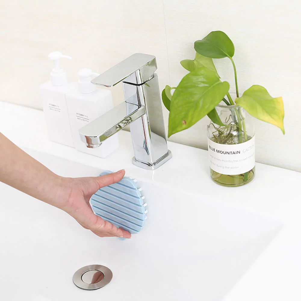 Limpieza multifunción Apple forma plástico lavado limpieza cepillo Mesktop Mat cocina accesorios limpio limpieza hogar