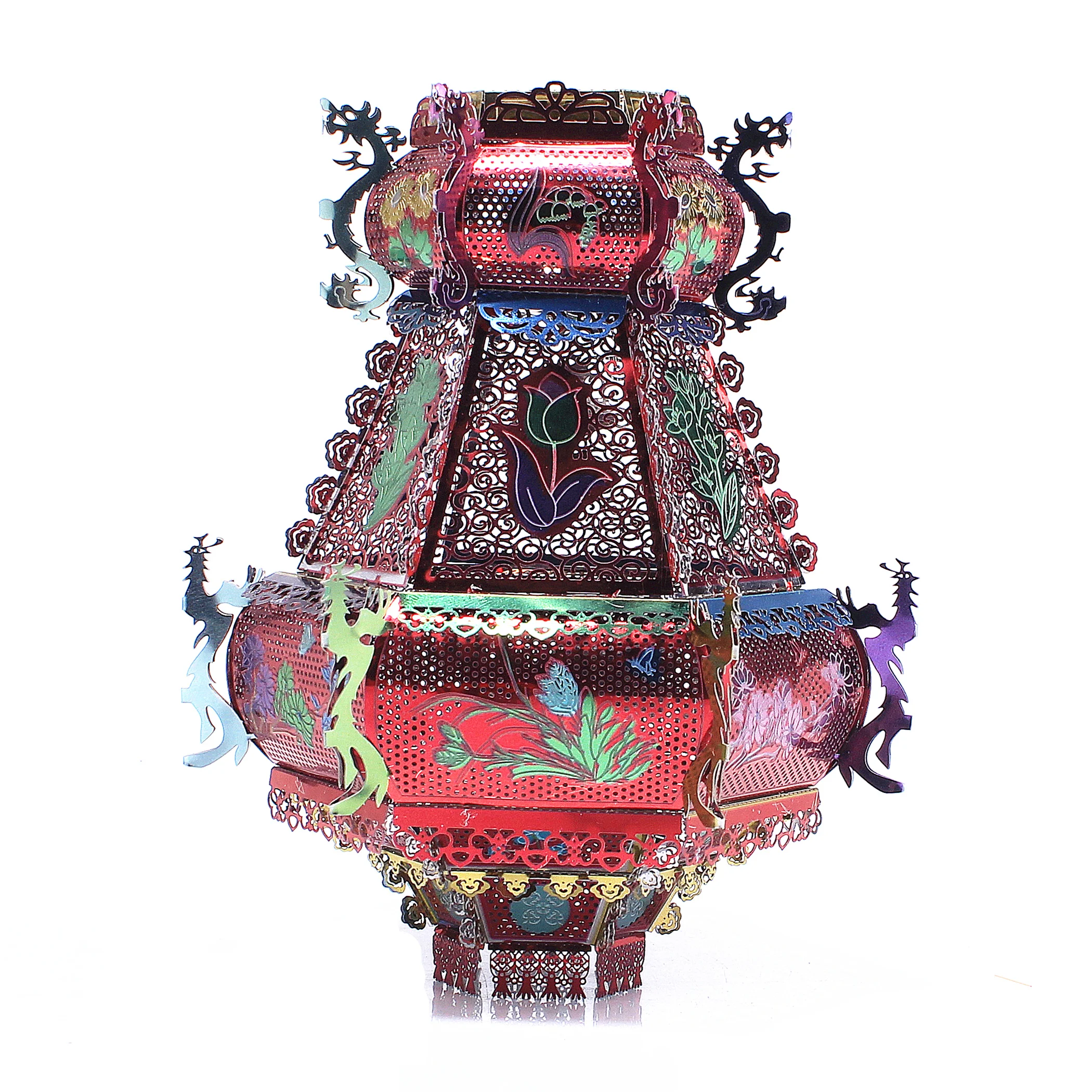 

Colorful Tang Lantern 3D Metal Puzzles Rich Lamp Model Kits Laser Cut Assemble Jigsaw Adult Collection Decoration Gifts Toys