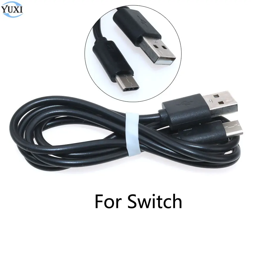 

YuXi 10pcs 1m Black White Type-C USB Reversible Charging Data Cable Line For Nintend Switch NS Fast Charging USB Charger Cables