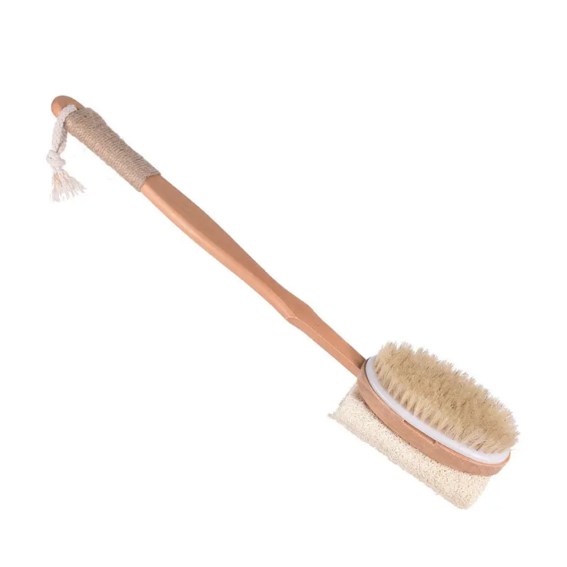 Corpo de Madeira Escova de Banho Novo Natural Chuveiro Massageador Cerdas Macias Loofah Esponja 9 de banho massageador cerdas macias loofah esponja escova de banho