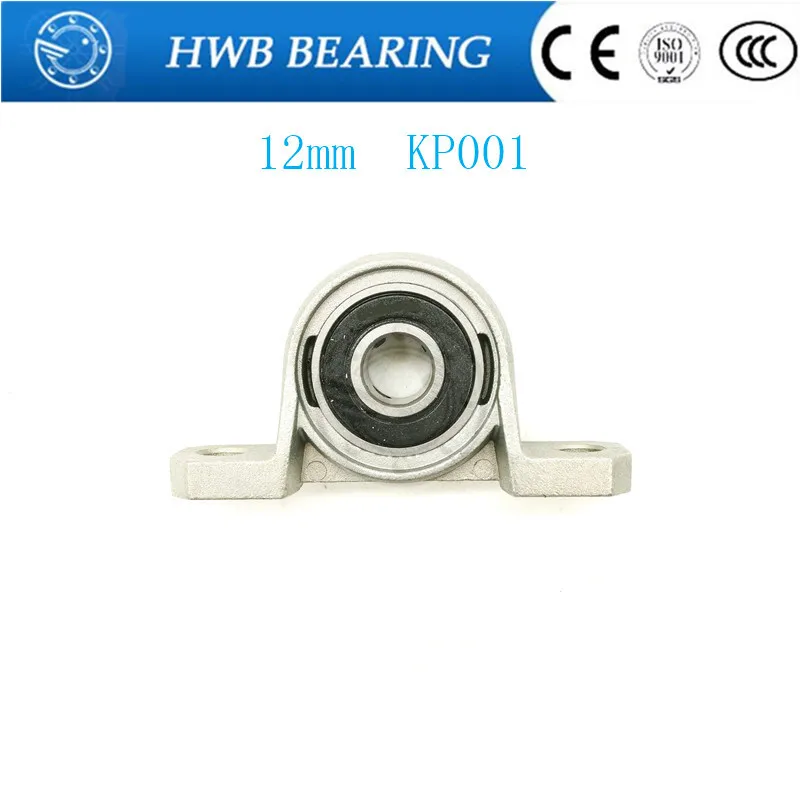 

2Pcs Pillow Block Bore KP001 12mm Inner Diameter Zinc Alloy Metal Ball Bearing 12MM KP001