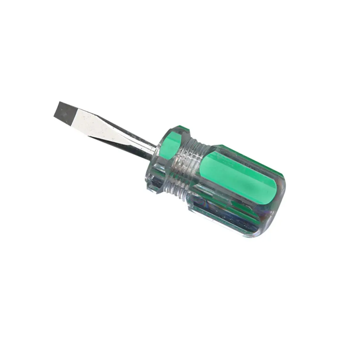 

Short Chrome-Vanadium Steel Slotted Screwdriver green+silver