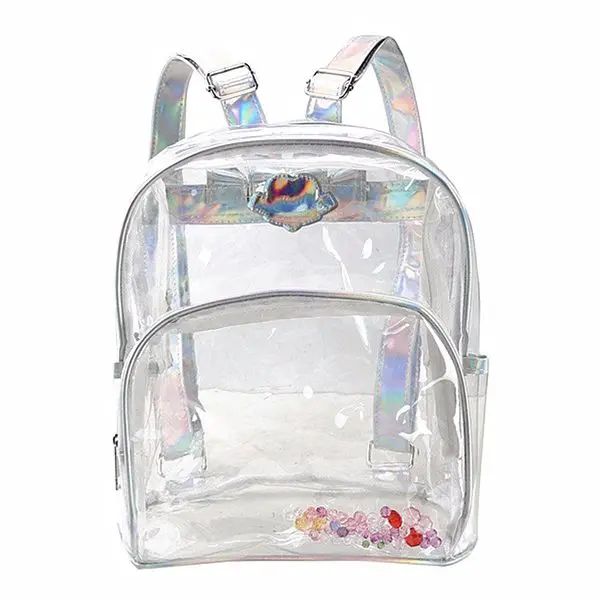 

HCH Fashion Girl Mini Clear Transparent Backpack Satchel Laser Shoulder Bag Rucksack