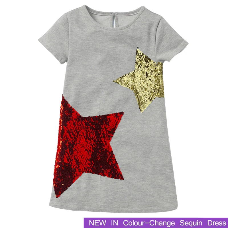 2019 New Brand Summer Girls Dresses Change Sequin Girl Clothing...