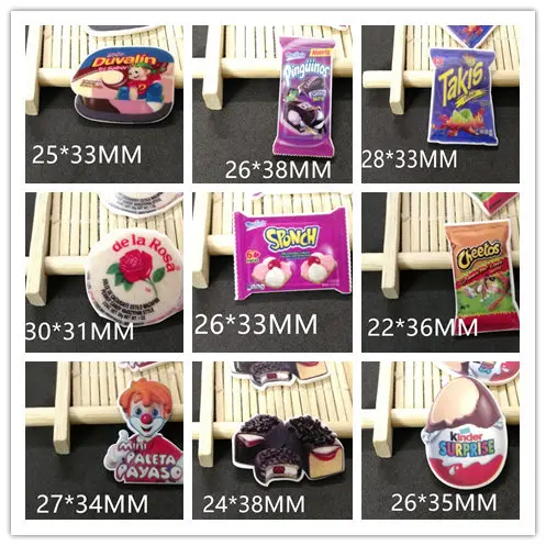 

Free shipping 50pcs/lot 25X33MM Mexican snack planar resin