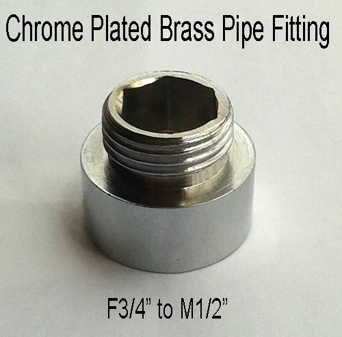 Chrome Brass Coupling Pipe Fitting 3 4 To 1 2 Copper Reducing Bushing Nipple Adapter Fitting Free Shipping Pipe Fittings Aliexpress