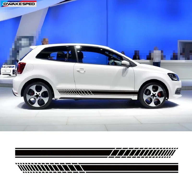 VW Volkswagen UP Side Door Stripe Racing Graphics Decal Sticker Kit