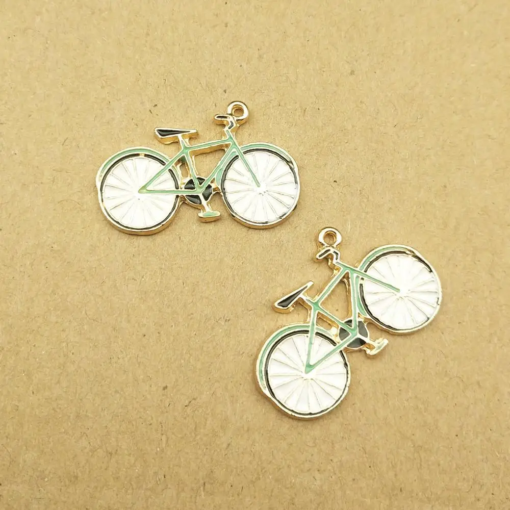 10pcs//lot Bicycle Pendant Charms 16x29mm Bike Pendant Charm Jewelry Making Findi