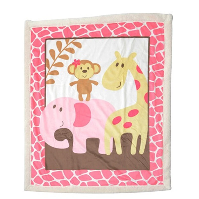 Super Soft Fleece Blue/Pink Baby Blanket Winter Cartoon Pattern Newborn Swaddle Wrap Blanket & Swaddling Super Soft Fleece Blue/Pink Baby Blanket Winter Cartoon Pattern Newborn Swaddle Wrap Blanket & Swaddling