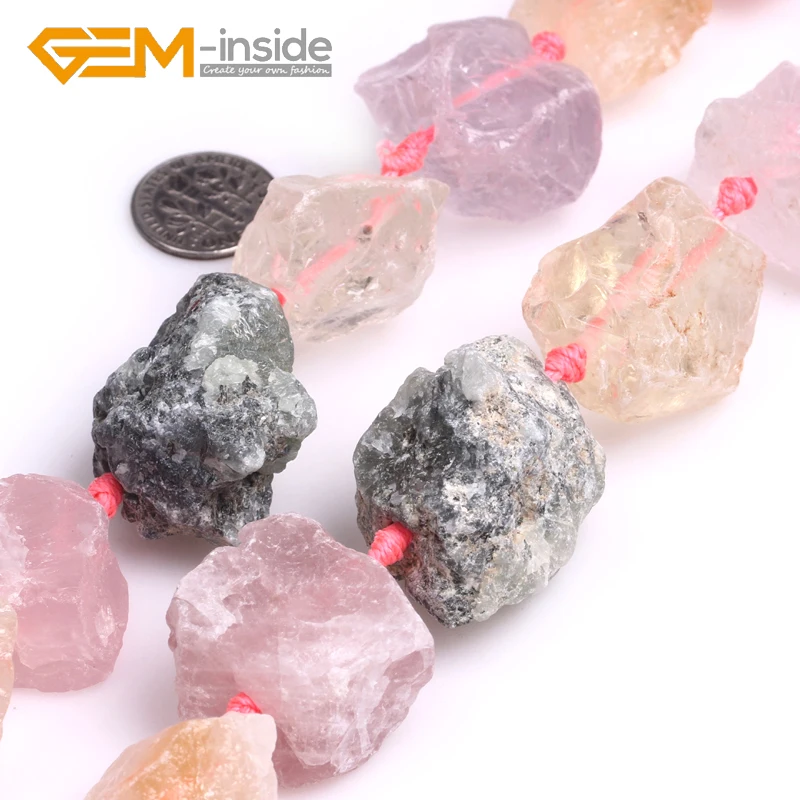 20 30x22 32mm сырой кварцовый бисер свободной формы (розовый quartzs Citrin Amethysts) натуральная