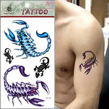 

Free Shipping New 2018 Classic Tattoo Waterfproof Fake scorpion Temporary Tattoo Sticker