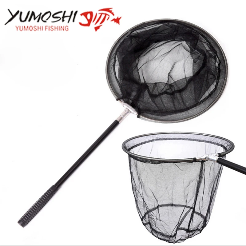 High Quality 210cm Steel Fishing Net Retractable Landing Net Total Pole