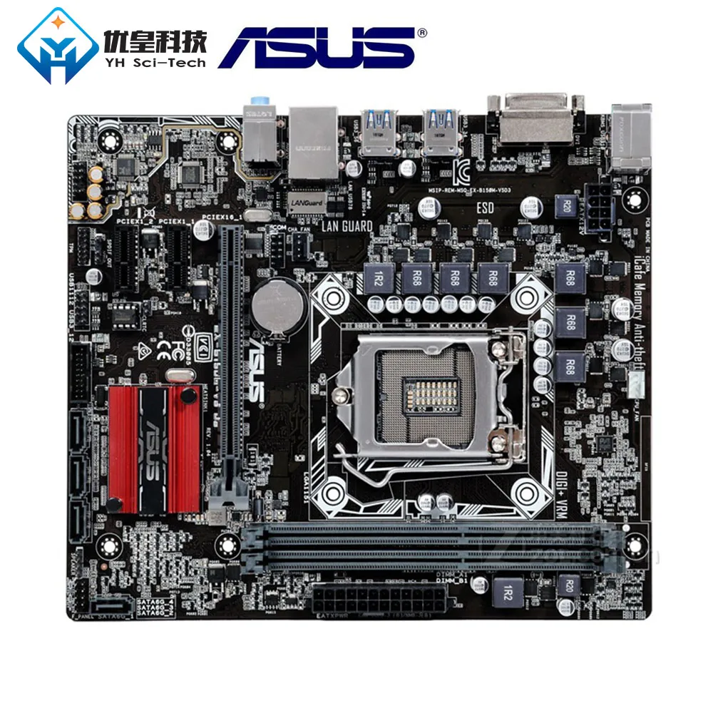 Asus EX-B150M-V5 D3 Intel B150 оригинальная материнская плата для настольных ПК LGA 1151 Core i7/i5/i3/Pentium/Celeron DDR3 32G Micro ATX