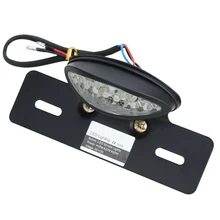 Cateye Lens 12V LED font b Motorcycle b font Brake Tail Light Lamp font b License