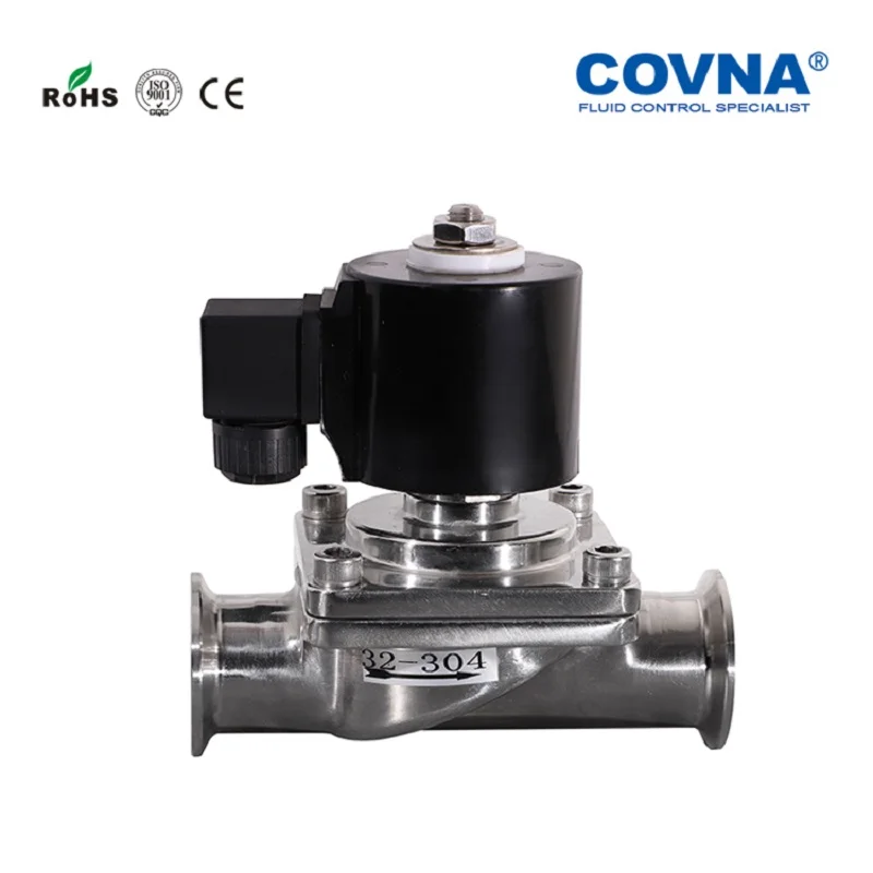 N/C 11/4 дюймов из нержавеющей стали санитарный Соленоидный клапан